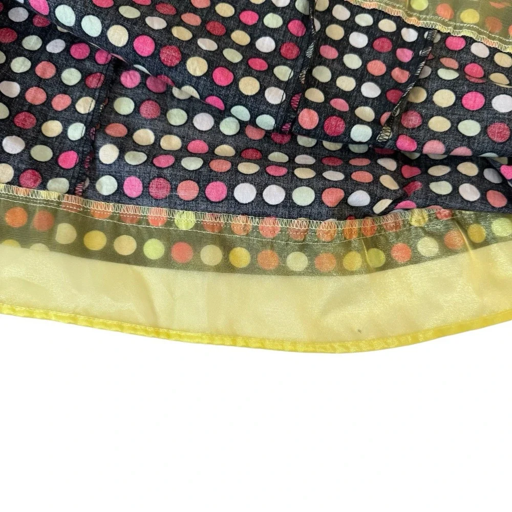 Vtg Requirements Y2K 90s‎ Polka Dot Skirt Size 16 Colorful Dopamine Statement